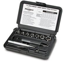 The 11075 kit is the ideal kit for tool boxes with the ability to drill holes from 5/16" to 3/4" in diameter